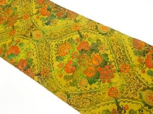 立涌に草花模様織出し名古屋帯